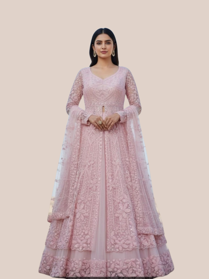 Albion Royal Pink Bridal Lehenga Set for Women