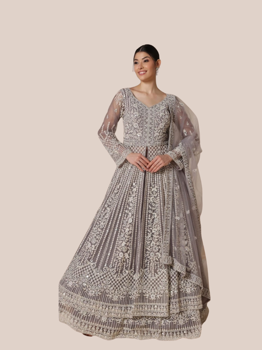Albion Traditional Pink Embroidered Bridal Lehenga