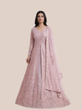 Albion Elegant Pastel Pink Bridal Lehenga for Women