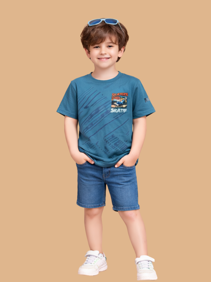 Albion Cartoon Print Kids T-Shirt – Fun & Trendy Cotton Tee for Kids