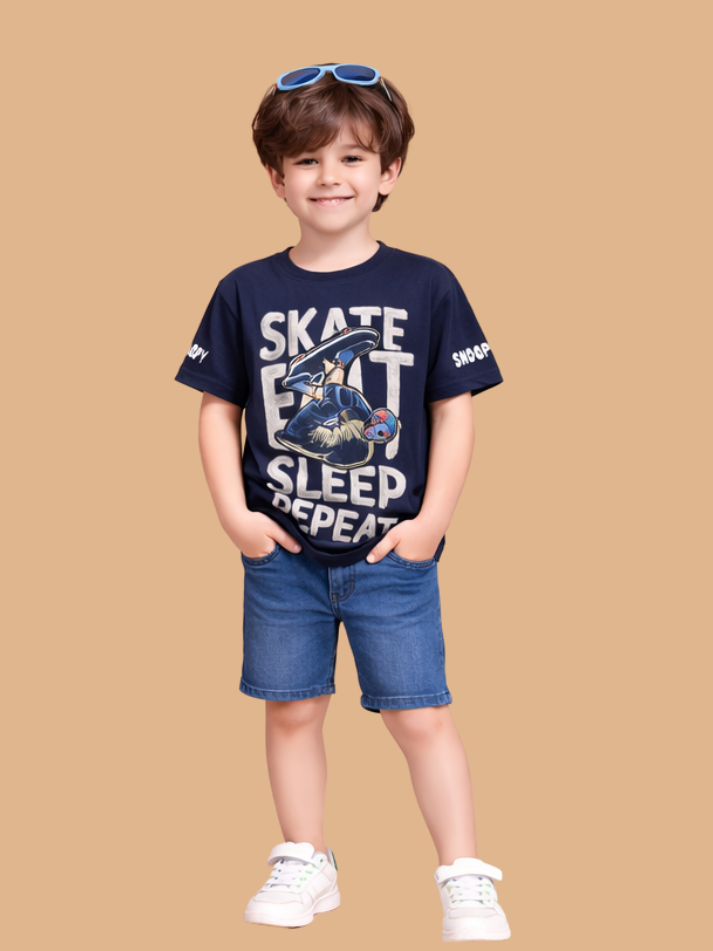 Albion Cute Printed Kids T-Shirt – Soft Cotton Daily Wear for Boys & Girls