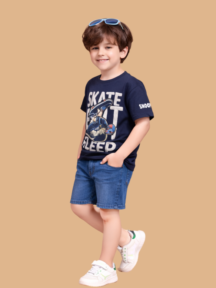 Albion Cute Printed Kids T-Shirt – Soft Cotton Daily Wear for Boys & Girls