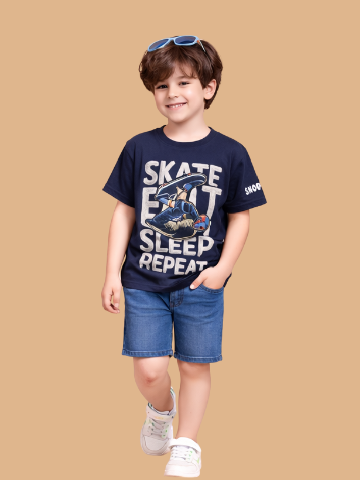 Albion Cute Printed Kids T-Shirt – Soft Cotton Daily Wear for Boys & Girls