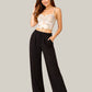 Albion Black Wide Leg Pants with Drawstring Waist | Comfortable Loose Fit Trousers for Women