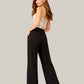 Albion Black Wide Leg Pants with Drawstring Waist | Comfortable Loose Fit Trousers for Women