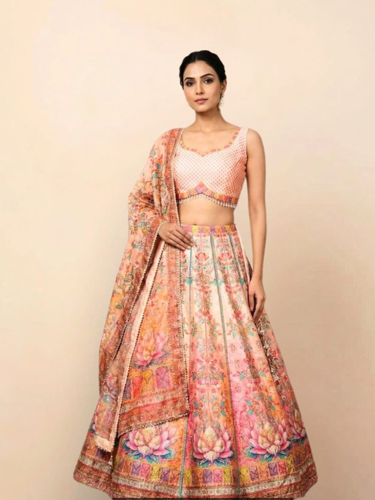 Albion Women’s Luxury Lehenga Choli with Heavy Embroidery