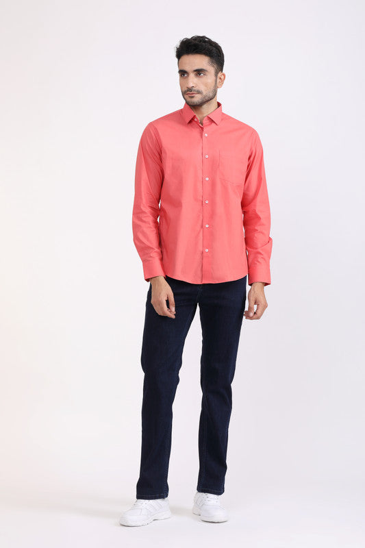 Albion Men Premium Orange Casual Shirt