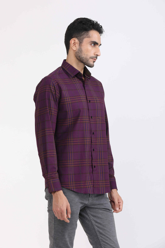 Albion Men Premium Purple Casual Shirt