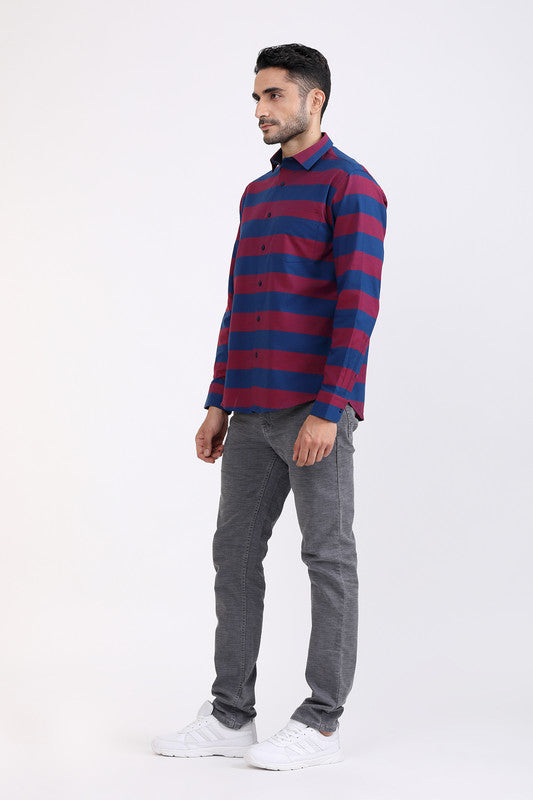 Albion Men Premium Blue Casual Shirt