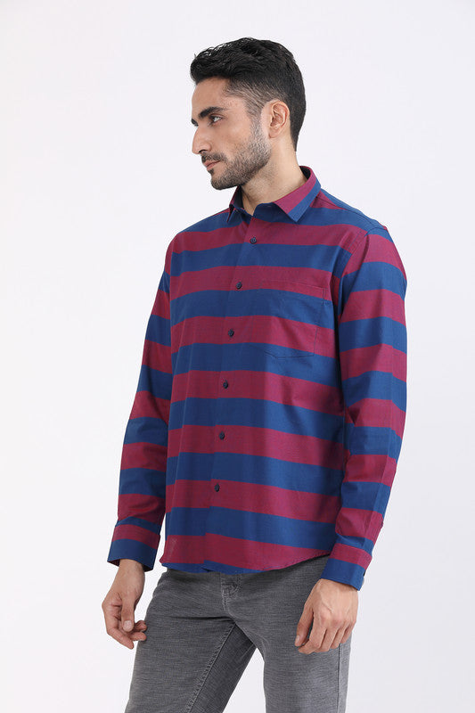 Albion Men Premium Blue Casual Shirt