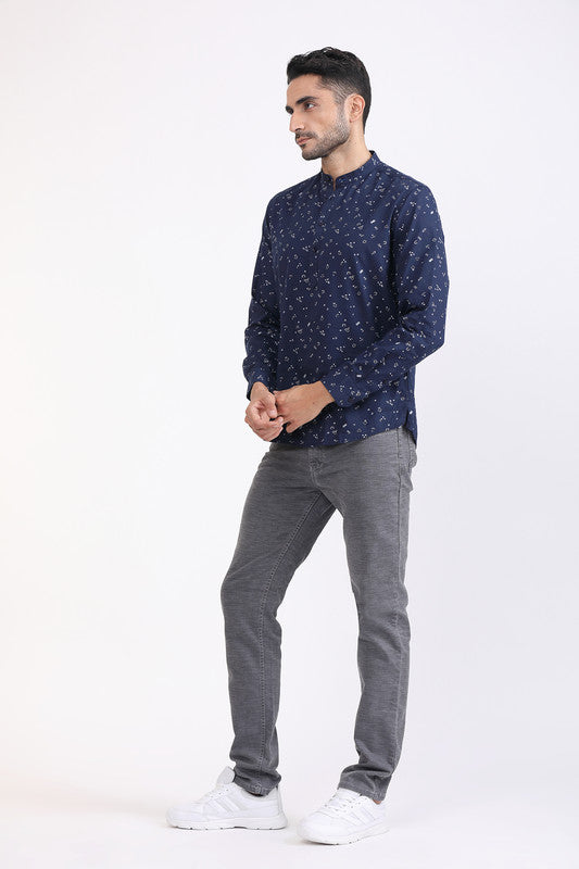 Albion Men Premium Navy Casual Shirt