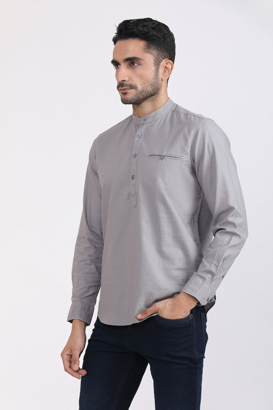 Albion Men Premium Lt Grey Casual Shirt