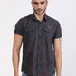 Albion Men Premium Grey Print Casual Shirt