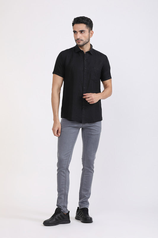 Albion Men Premium Black Casual Shirt