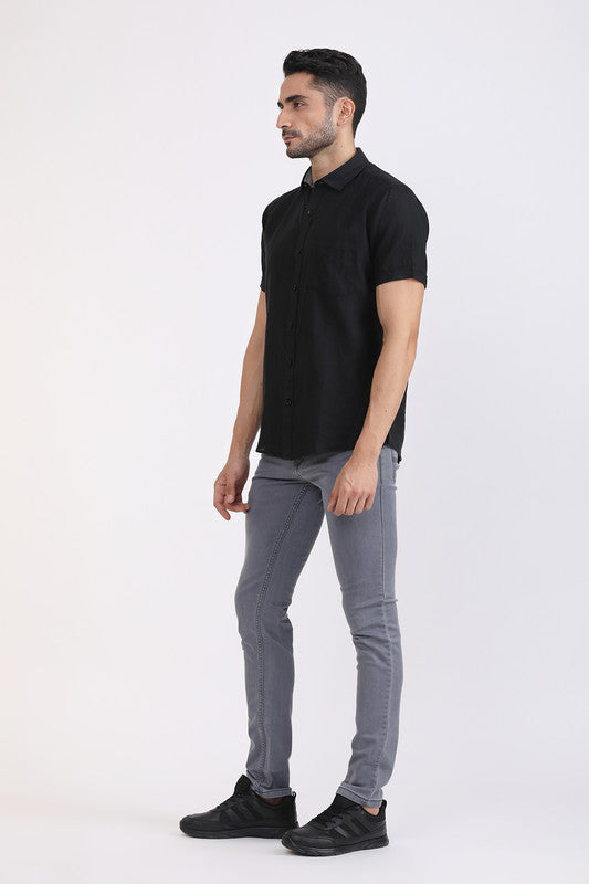 Albion Men Premium Black Casual Shirt