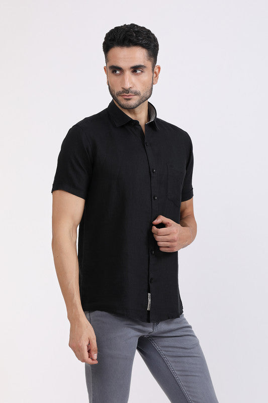 Albion Men Premium Black Casual Shirt