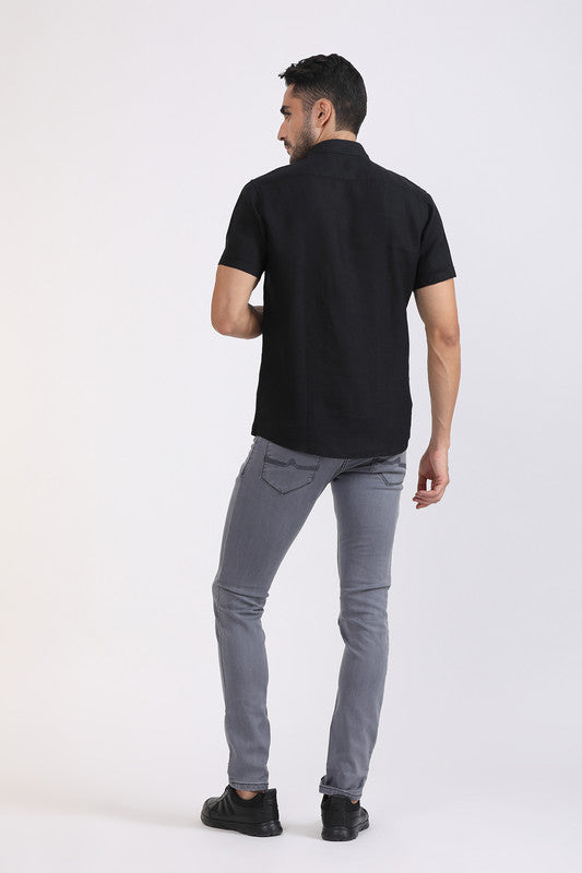 Albion Men Premium Black Casual Shirt
