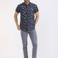Albion Men Premium Blue Print Casual Shirt