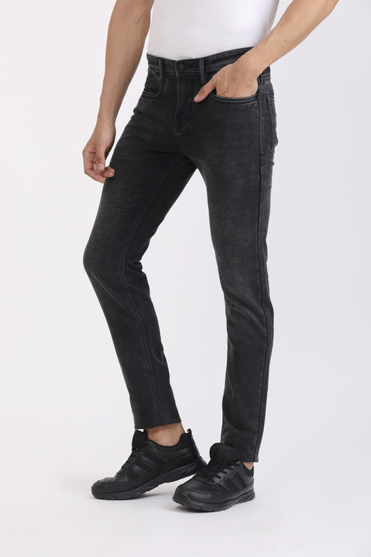Albion Men Premium Carban Black Jeans