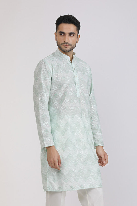Albion Men Premium S.Green Kurta Pyjama