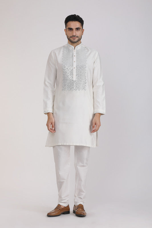 Albion Men Premium CREAM Kurta Pyjama