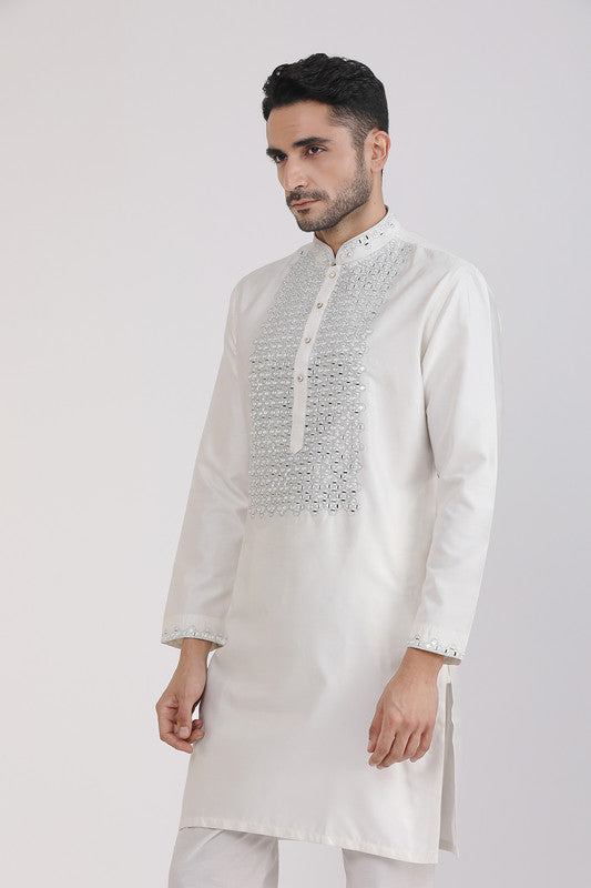 Albion Men Premium CREAM Kurta Pyjama