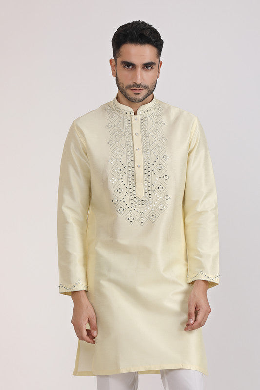 Albion Men Premium Lemon Kurta Pyjama