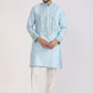 Albion Men Premium Sky Kurta Pyjama