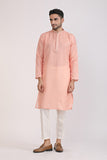 Albion Men Premium Peach Kurta Pyjama