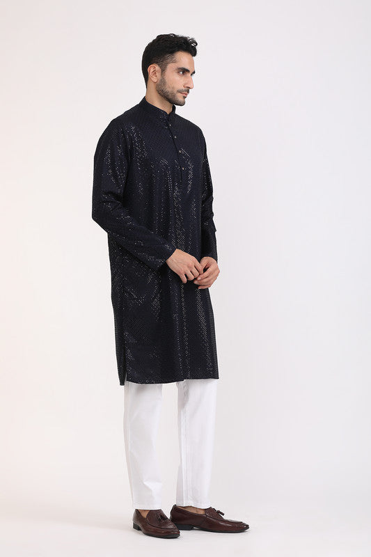 Albion Men Premium R Blue Kurta Pyjama