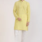 Albion Men Premium L Yellow Kurta Pyjama