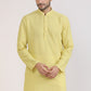 Albion Men Premium L Yellow Kurta Pyjama
