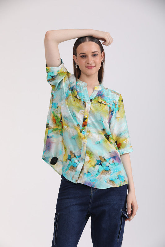 Albion Women Multi Blouson Top