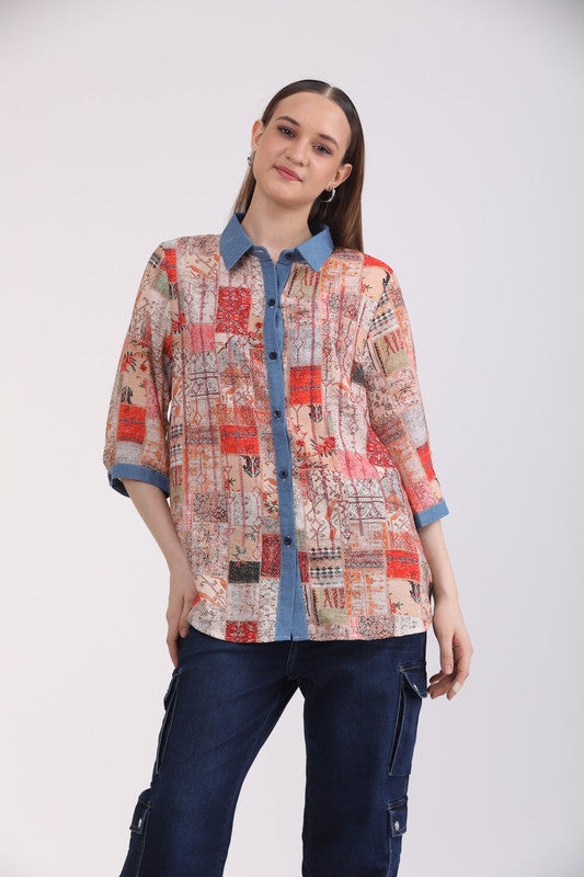 Albion Women Multi Blouson Top