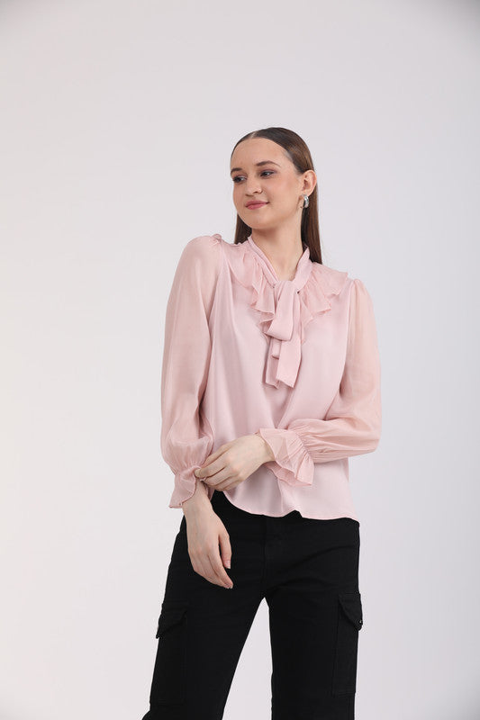 Albion Women Peach Blouson Top