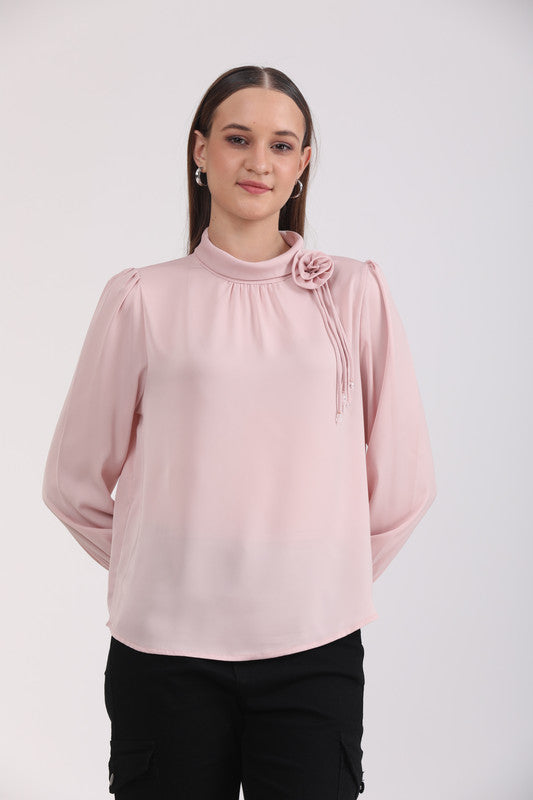 Albion Women Peach Blouson Top