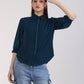 Albion Women D.Blue Blouson Top