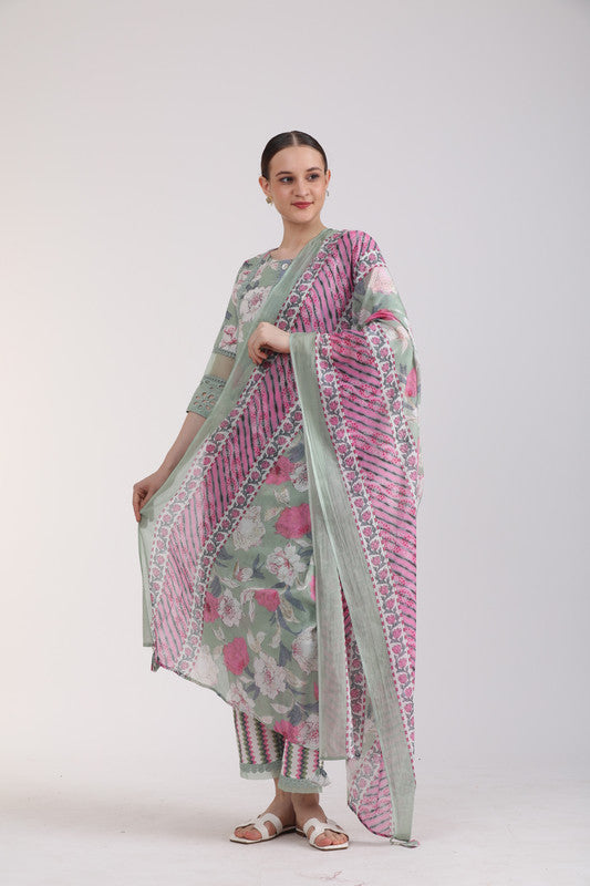 Albion Women Green Women Kurta Set