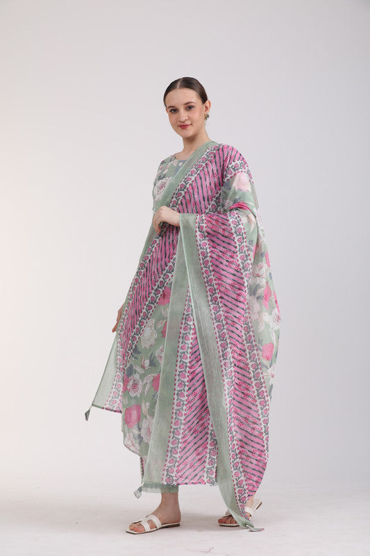 Albion Women Green Women Kurta Set