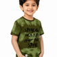 Albion Premium Cotton Kids Green Graphic Print T-Shirt