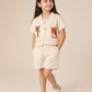 Albion Girls’ Stylish Co-Ord Set | Elegant Printed Top & Shorts Set | Comfortable Casual Summer Wear