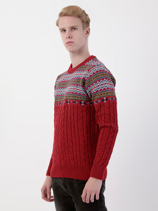 Albion Men’s Pullover Sweater – Soft,  Long Sleeve Knit for Everyday Wear_RANI PINK