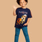 Albion Naruto Printed Kids T-Shirt | Trendy Navy Blue Anime Graphic Tee for Boys | Soft Cotton Casual Wear