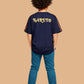 Albion Naruto Printed Kids T-Shirt | Trendy Navy Blue Anime Graphic Tee for Boys | Soft Cotton Casual Wear