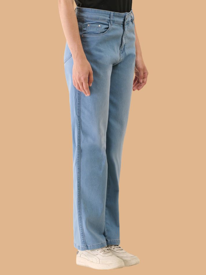 Albion Women Superior Mid Blue Straight Fit Jeans