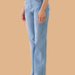 Albion Women Superior Mid Blue Straight Fit Jeans