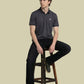 Albion Charcoal Grey Polo T-Shirt – Premium Cotton Casual Wear for Men