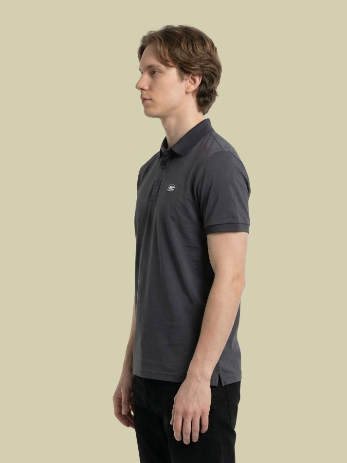 Albion Charcoal Grey Polo T-Shirt – Premium Cotton Casual Wear for Men