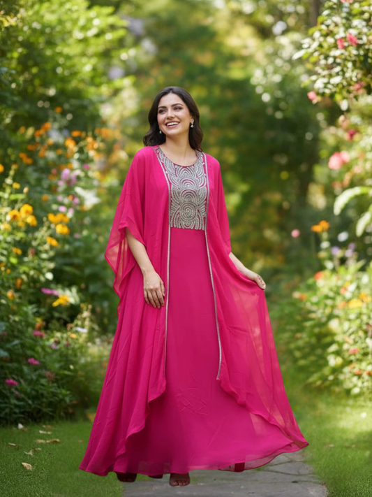 Albion Women Embroidered Anarkali Suit