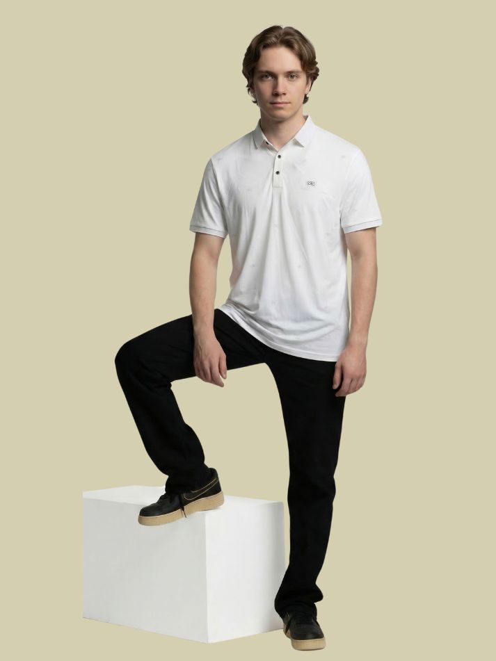 Albion Classic White Polo T-Shirt – Premium Cotton Minimal Casual Wear for Men